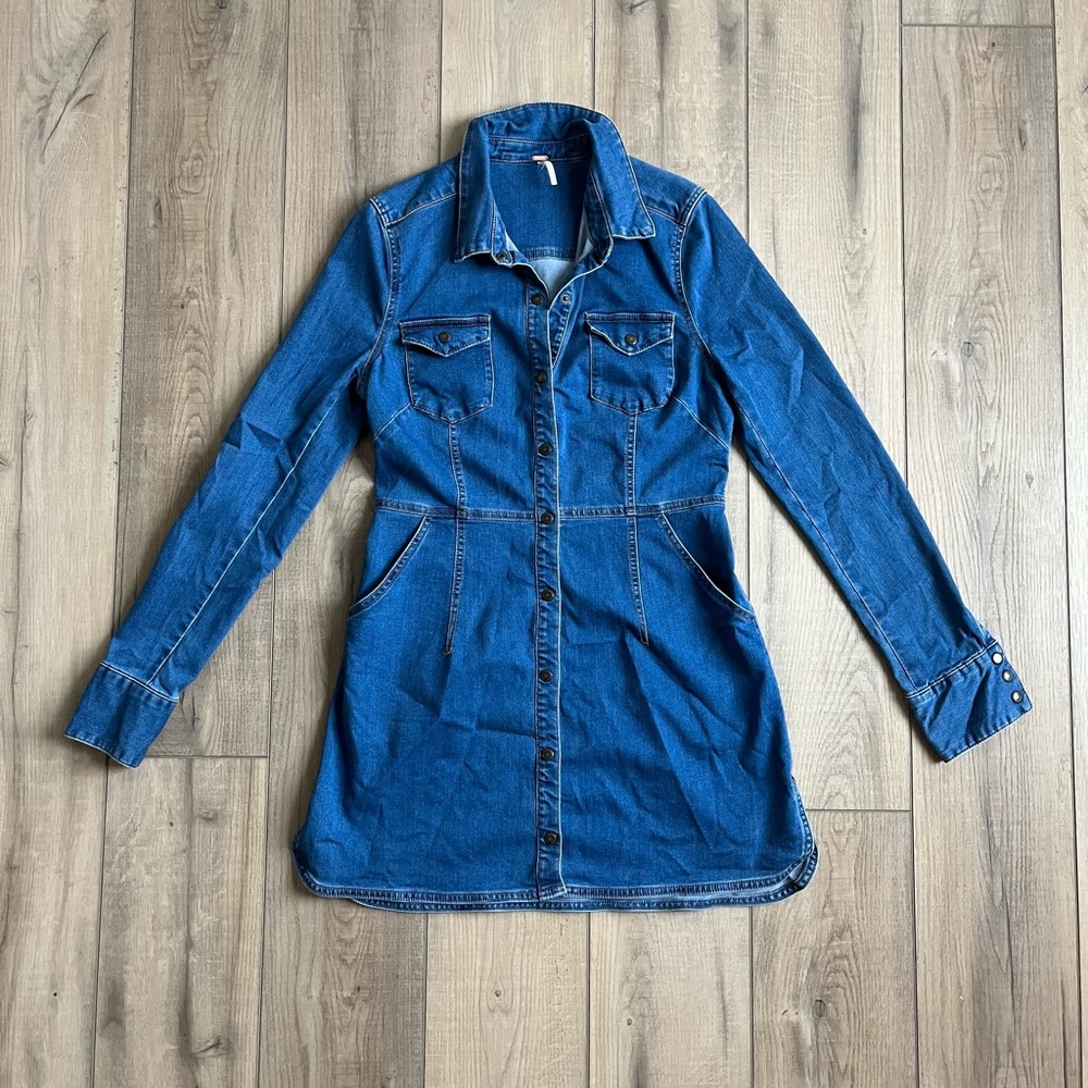 Free People denim dress.  Size M